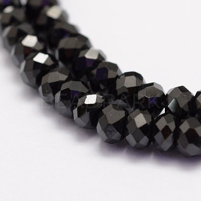 Natural Black Spinel Beads Beads Strands G-F460-19-1