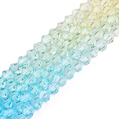 Gradient Color Baking Paint Glass Bead Strands X1-DGLA-A039-T4mm-A012-1