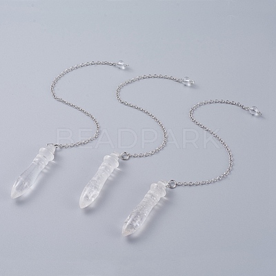 Natural Quartz Crystal Pointed Dowsing Pendulums G-J386-A08-1