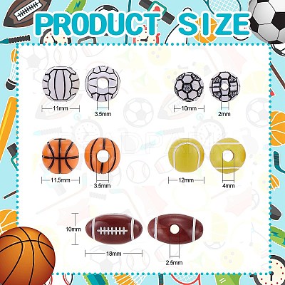 500Pcs 5 Style Craft Style Acrylic Beads FIND-SZ0005-81-1