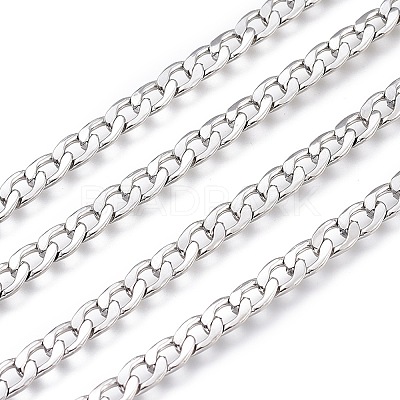 Tarnish Resistant 304 Stainless Steel Cuban Link Chains CHS-M003-13P-D-1