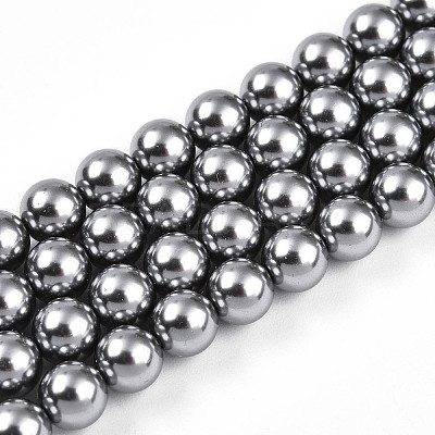 Baking Paint Pearlized Glass Pearl Bead Strands HY-N002-6mm-A01-1