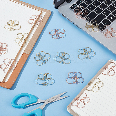 50Pcs 2 Colors Mini Iron Place Card Holders AJEW-CP0007-80-1