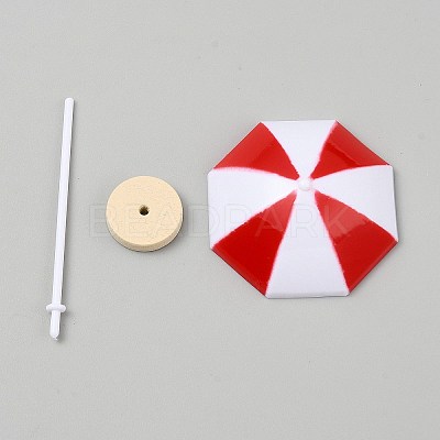 Plastic Beach Umbrella Miniature Display Decorations KY-WH0036-140A-1