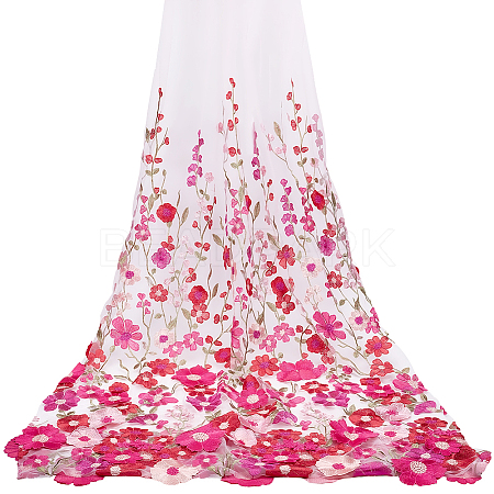 Polyester Silk Mesh Ruffle Edge Trim DIY-WH20007-407B-1