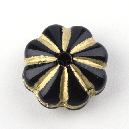 Flower Plating Acrylic Beads LS-X-PACR-Q102-67B-1