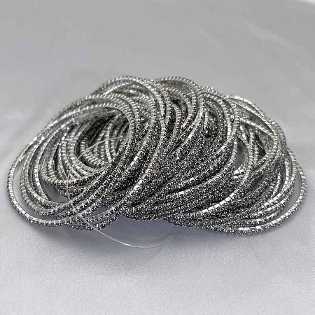 Brass Rhinestone Tennis Bracelets WG6EB7A-11-1