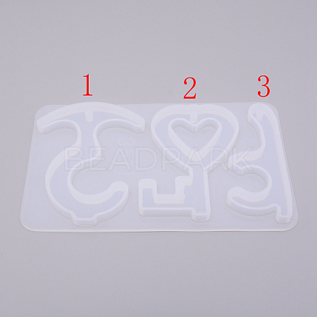 Keychain Silicone Molds LS-DIY-WH0181-57-1