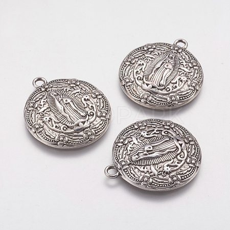 Alloy Lady of Guadalupe Pendants X-PALLOY-A20033-AS-FF-1
