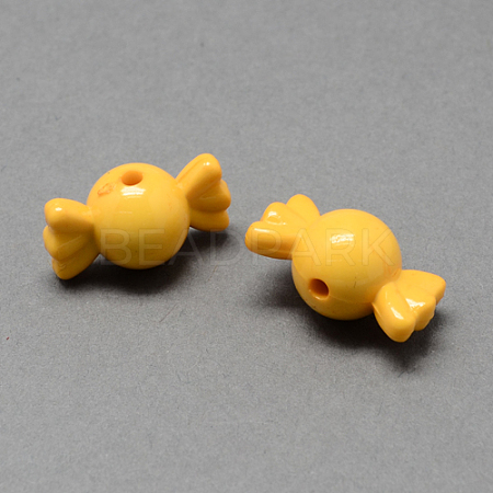 Solid Color Acrylic Beads SACR-R808-06-1
