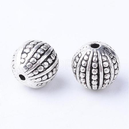 Tibetan Style Alloy Beads TIBE-Q063-102AS-RS-1