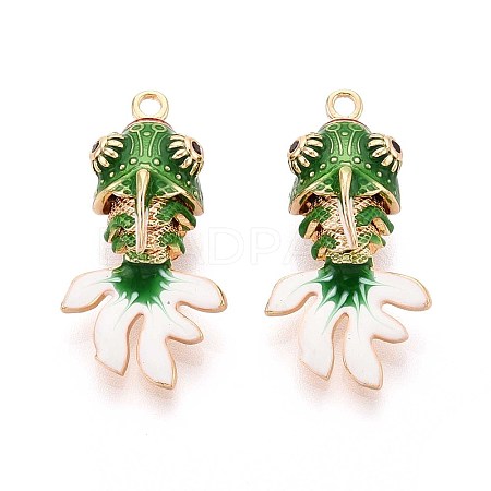 Brass Enamel Pendants KK-T071-27G-01-1
