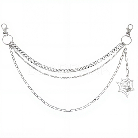 Halloween Theme Alloy Multilayer Chain Belts for Pants AJEW-WH20018-132-1