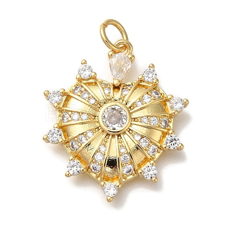 Rack Plating Brass Micro Pave Cubic Zirconia Pendants KK-I720-67G-1