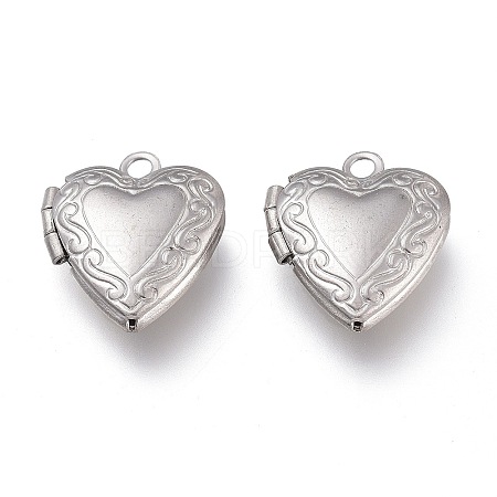 Non-Tarnish 316 Stainless Steel Locket Pendants X-STAS-Z010-03B-1