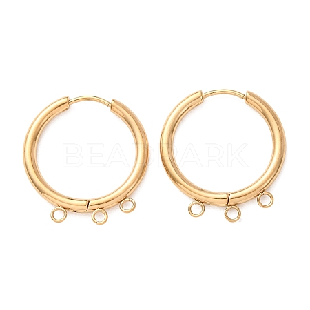 304 Stainless Steel Huggie Hoop Earring Findings STAS-D183-03D-G-1