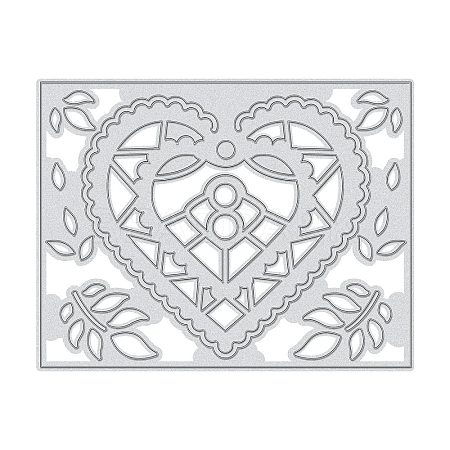 Heart Carbon Steel Cutting Dies Stencils DIY-WH0170-061-1