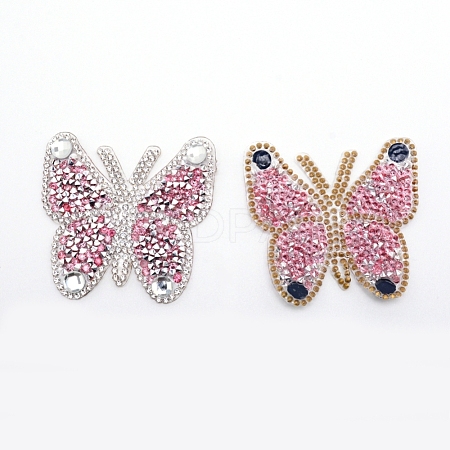 Butterfly Rhinestone Patches DIY-WH0175-14E-1