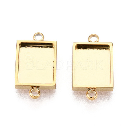 304 Stainless Steel Connector Cabochon Settings STAS-N115-41G-1