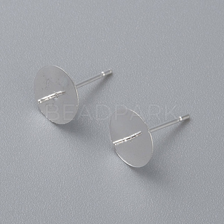 304 Stainless Steel Stud Earring Findings STAS-D448-089S-10mm-1