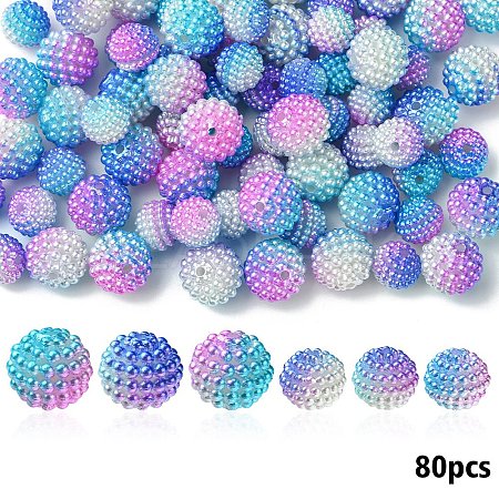 Imitation Pearl Acrylic Beads OACR-YW0002-04B-02-1