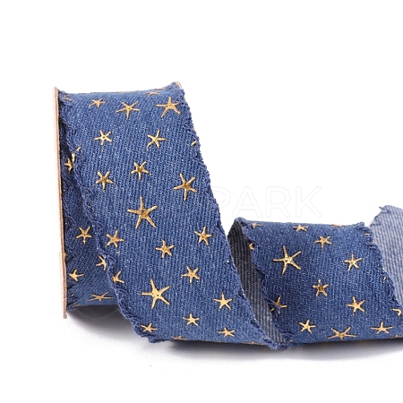 Star Bronzing Denim Polyester Ribbon PW-WGCF3C2-01-1