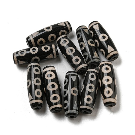 Tibetan Style dZi Beads Strands G-P526-B09-1