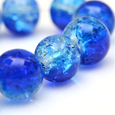 Baking Paint Crackle Glass Bead Strands CCG-S001-6mm-16-1