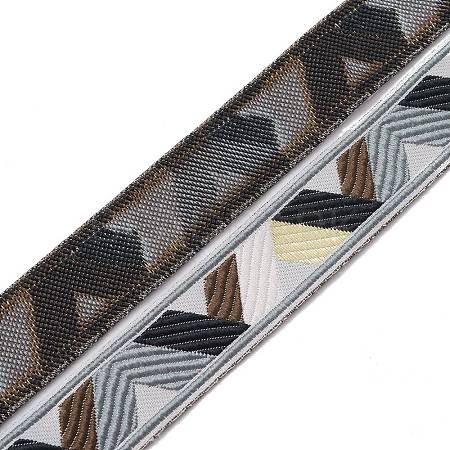 Ethnic Style Embroidery Polycotton(Polyester Cotton) Ribbons OCOR-WH0066-55C-1