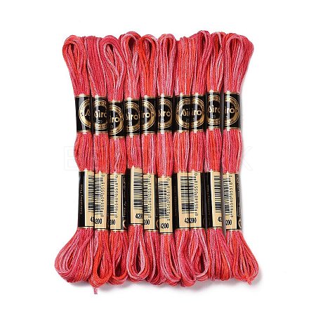10 Skeins 6-Ply Polyester Embroidery Floss OCOR-K006-A40-1