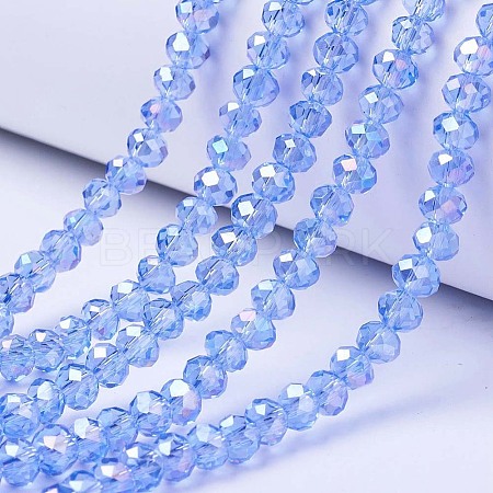 Electroplate Glass Beads Strands EGLA-A034-T3mm-B09-1