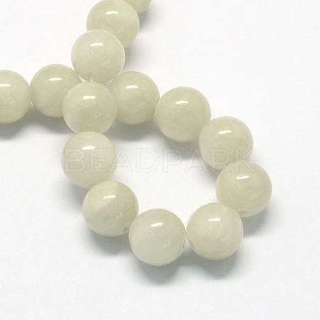 Natural Dyed Yellow Jade Gemstone Bead Strands G-R271-6mm-YXS03-1