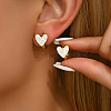 Exquisite Stainless Steel Rhinestone Hoop Earrings AK6534-2-1