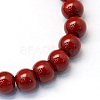 Baking Paint Pearlized Glass Pearl Round Bead Strands HY-Q330-8mm-35-2