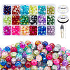 DIY Baking Paint Crackle Glass Beads Stretch Bracelet Making Kits DIY-PH0004-54B-1