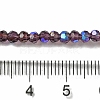Electroplate Transparent Glass Beads Strands EGLA-A035-T3mm-L15-4