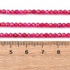 Lab Grown Red Corundum Beads Strands G-Z123-A01-3mm-5