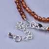 Natural Garnet Beaded Necklaces NJEW-K114-B-A03-3