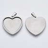 Non-Tarnish 201 Stainless Steel Pendant Cabochon Settings STAS-R101-02-2