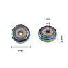 210Pcs 6 Colors PVD Vacuum Plating Non-magnetic Synthetic Hematite Beads G-CJ0001-45-2