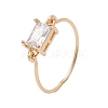 Transparent Glass Finger Rings RJEW-JR00869-01-2
