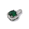 Brass Micro Pave Cubic Zirconia Pendants KK-Q047-01D-2