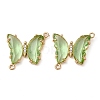 Brass Pave Faceted Glass Connector Charms FIND-Z020-04H-1