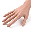 Glass Beaded Flower Wrap Stretch Finger Ring for Women RJEW-MZ00002-02-3