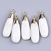 Natural Freshwater Shell Pendants X-SSHEL-R045-15-1