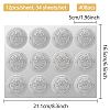 34 Sheets Silver Foil Embossed PET Picture Sticker DIY-WH0528-019-2