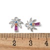 Brass Micro Pave Cubic Zirconia Pendants KK-P290-58P-3