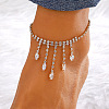 Brass Crystal Rhinestone Tennis Anklets for Wome FS-WGAF92D-09-1