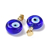 Handmade Lampwork Evil Eye Pendants LAMP-P057-01G-02-2