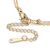 304 Stainless Steel Cable & Satellite Chains Double Layer Multi-strand Bracelet BJEW-E092-07G-3